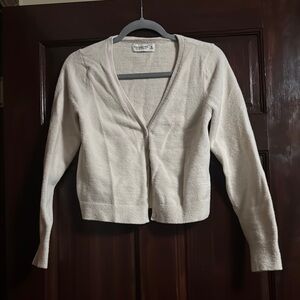 Abercrombie & Fitch Soft A&F Collection Cream Cardigan Sweater